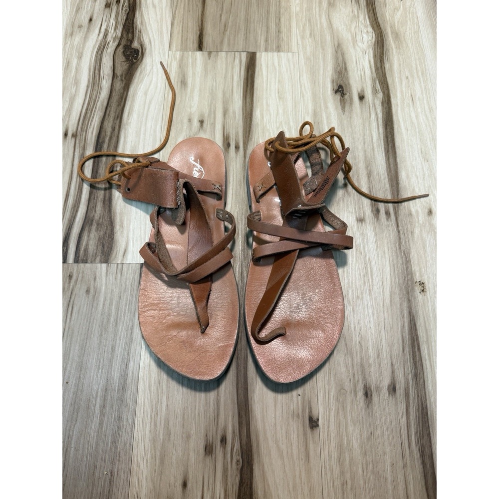Free People Womens Day Wrap Sandal Brown Size 40